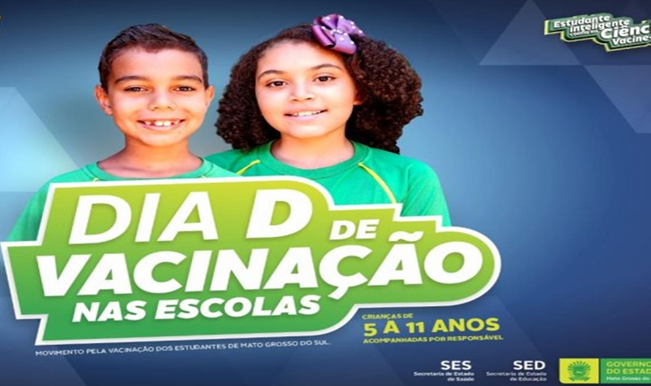 Dia D de Vacinação de estudantes de MS acontece nesta segunda-feira, 21 de fevereiro