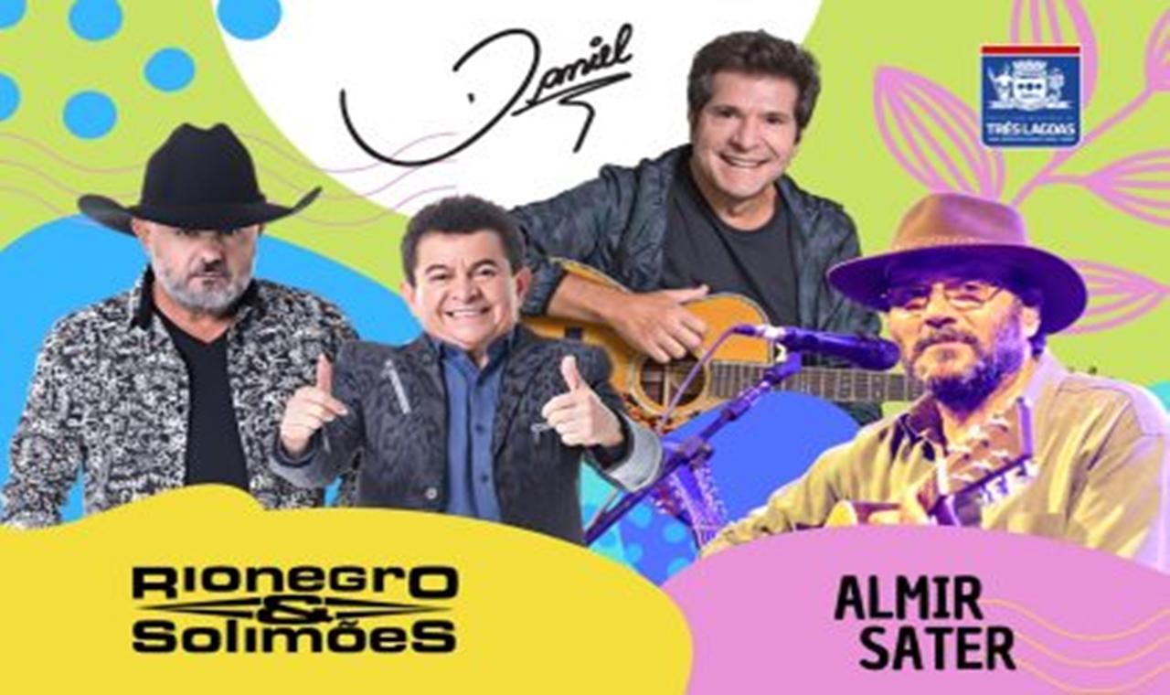 Daniel, Rio Negro e Solimões e Almir Sater confirmados na 32ª Edição da Festa do Folclore, que acontecerá em agosto