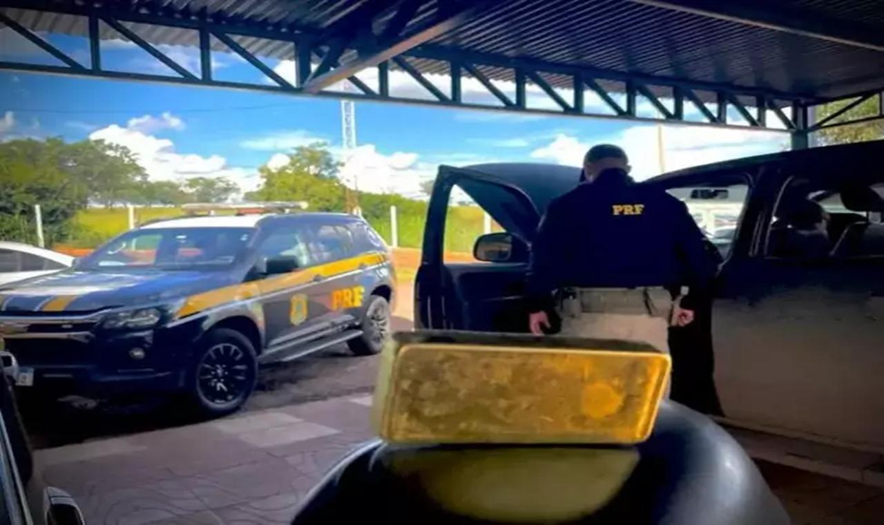 Avaliada em R$ 320 mil, barra de ouro é apreendida pela PRF