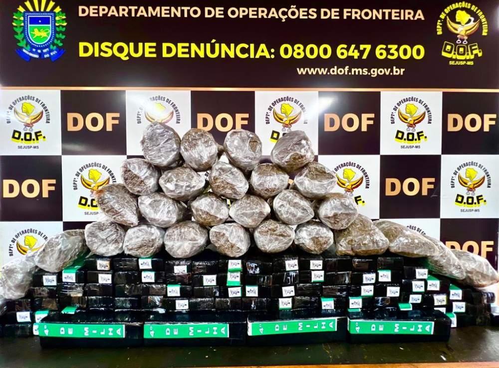 DOF apreende mais de cem quilos de drogas