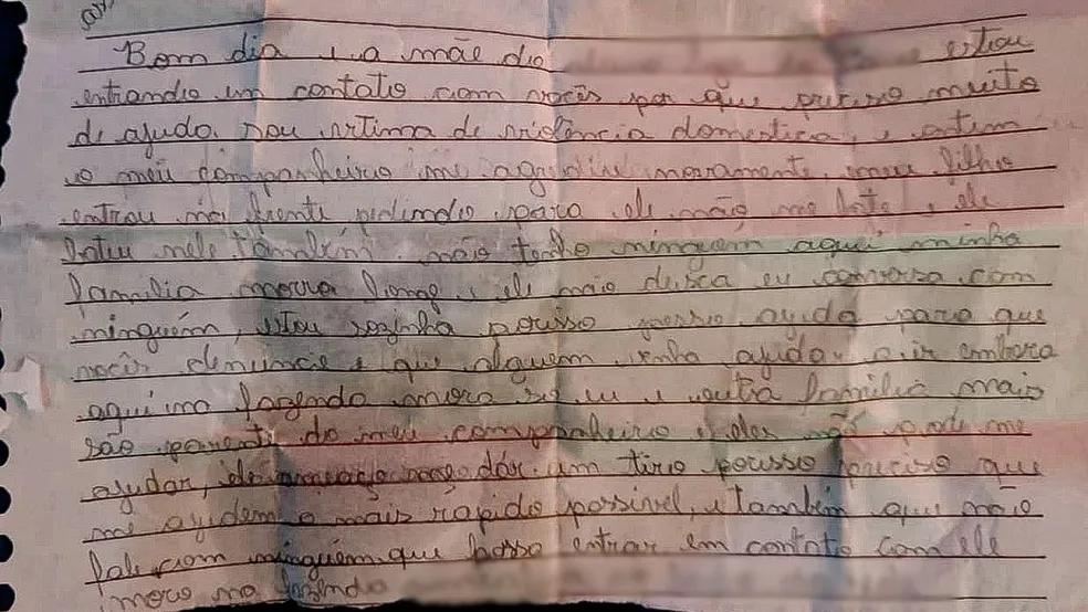 Filho leva carta de socorro a escola e salva mãe agredida e feita refém pelo marido em fazenda de MS