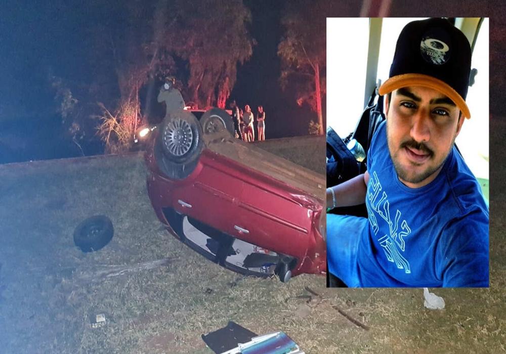 Motorista morre ao ser arremessado de carro após capotar na MS-147