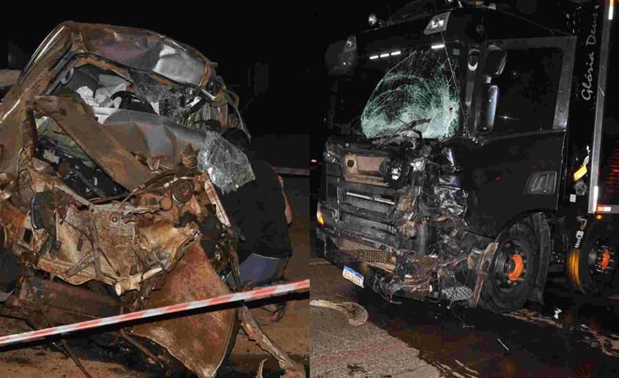 Motorista morre, após colidir de frente com carreta na MS-306