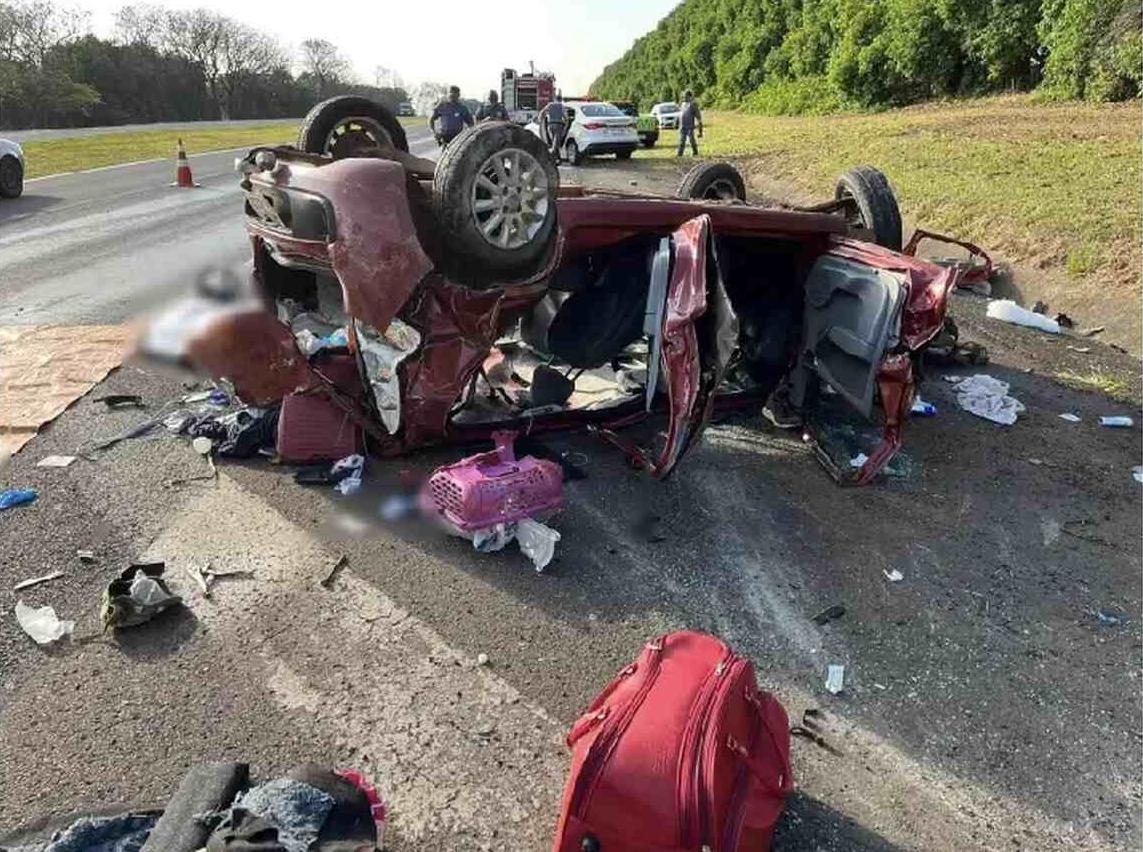 Acidente com motorista de aplicativo de MS acaba com mãe e filho mortos em rodovia de São Paulo