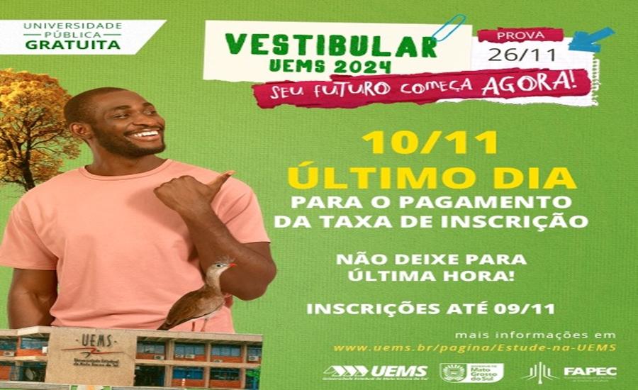 Inscrições para o Vestibular UEMS 2024 seguem abertas até a próxima quinta-feira