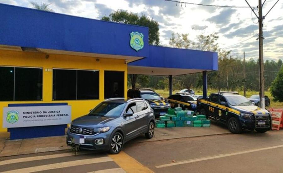 Mais de meia tonelada de maconha escondida em carro é apreendida pela PRF em Três Lagoas