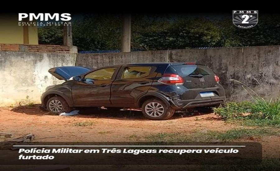 Veículo furtado é abandonado em terreno baldio na Av. Olinto Mancini