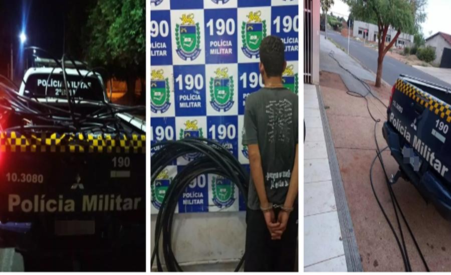 Criminoso é preso em flagrante furtando fios de cobre de residência em Três Lagoas