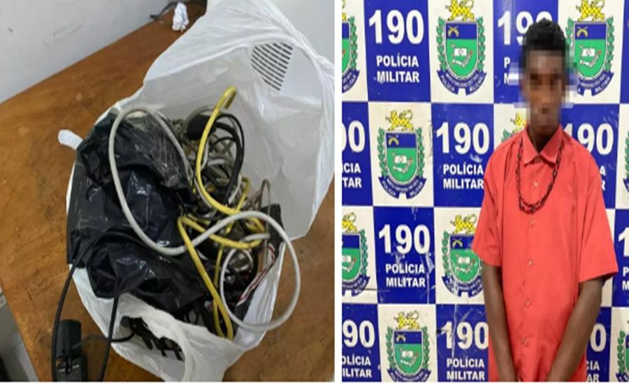 Criminoso é preso por furto de fios em Escola Estadual em Três Lagoas