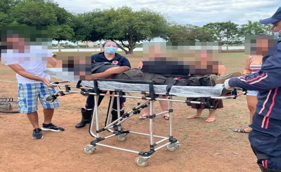 Jovem desmaia após ingestão de drogas e remédios na Lagoa Maior em Três Lagoas