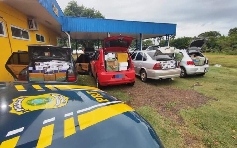 Comboio com mercadorias contrabandeadas é apreendido pela PRF em Brasilândia