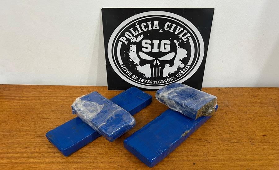 Polícia Civil apreende mais de dois quilos de maconha em Três Lagoas