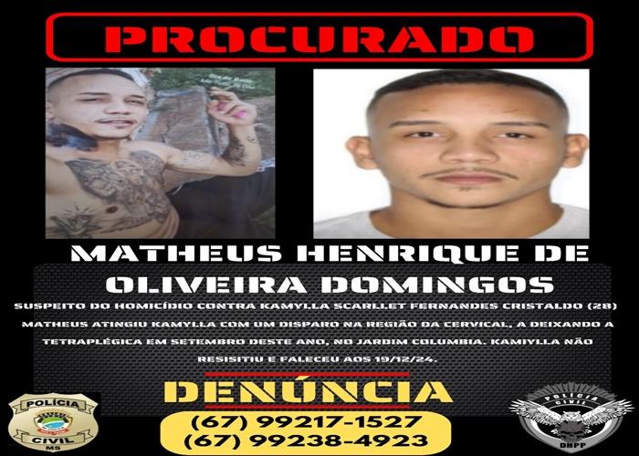 PROCURADO - Matheus Henrique de Oliveira Domingos