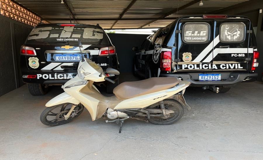 Polícia Civil prende suspeito de roubo e recupera motocicleta em Três Lagoas