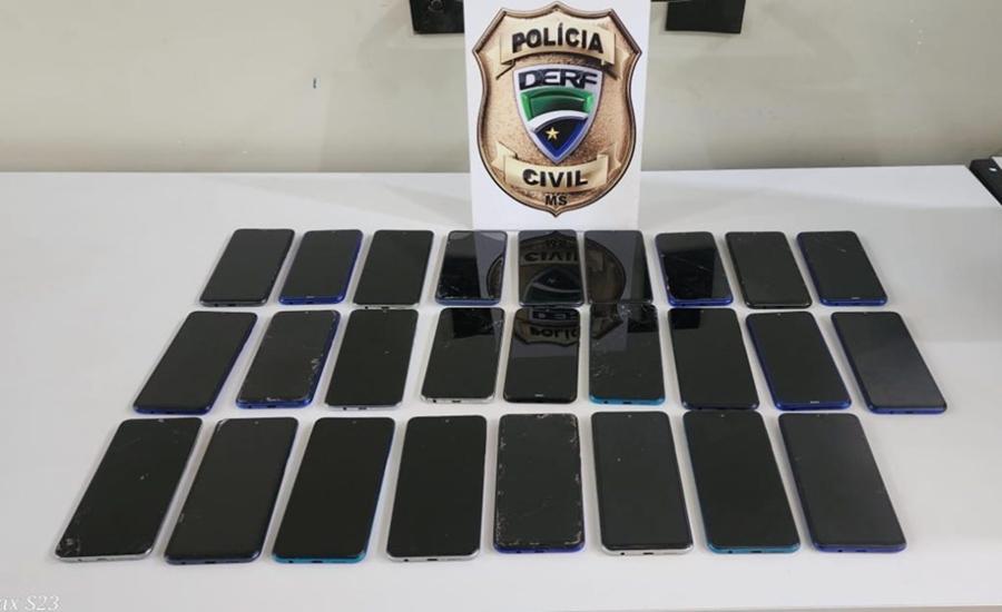 Polícia recupera 26 celulares furtados da Secretaria Municipal de Saúde de Campo Grande