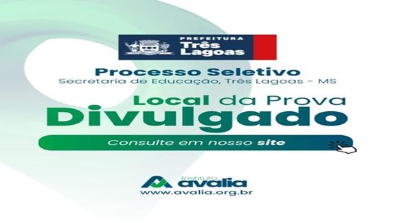 Prefeitura de Três Lagoas divulga locais e horários das provas do Processo Seletivo da Educação