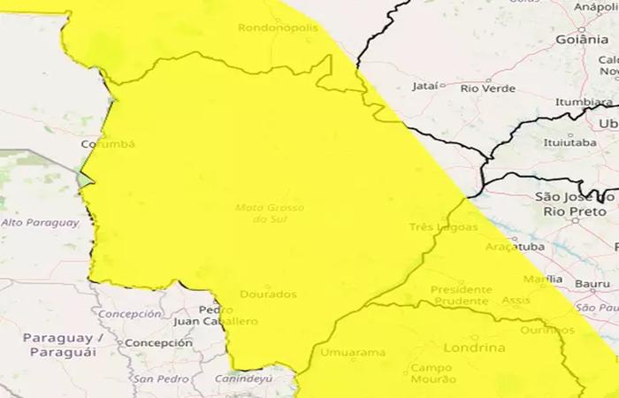 Instituto reforça alerta de tempestade e prevê chuva intensa, ventos e granizo