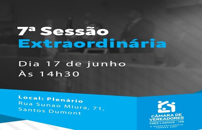 Sessão Extraordinária da Câmara tem horário antecipado em Três Lagoas