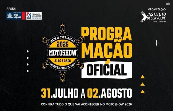 23º Motoshow começa hoje, sexta-feira, com shows e entrada gratuita em Três Lagoas
