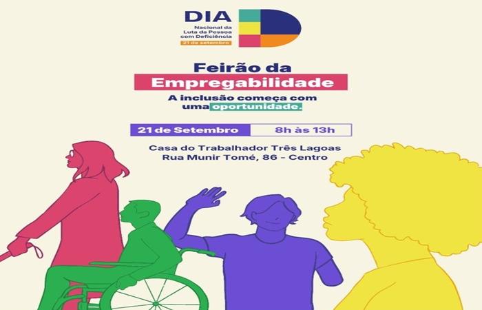 Três Lagoas se prepara para receber Feirão da Empregabilidade com foco na inclusão de pessoas com deficiência