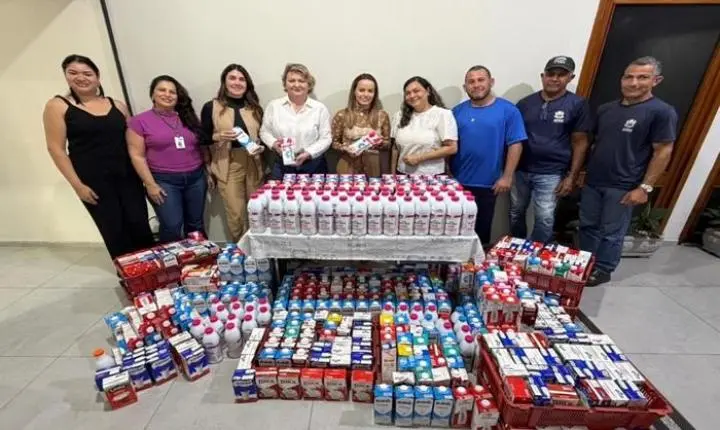 APAE de Três Lagoas recebe doação de 600 litros de leite arrecadados pelo curso de medicina da UFMS