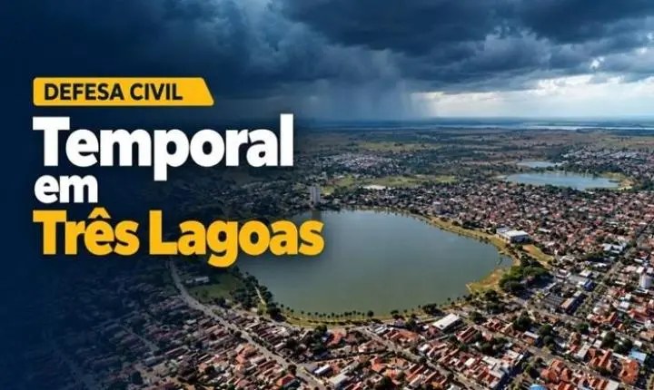 Defesa Civil atende ocorrências após temporal em Três Lagoas