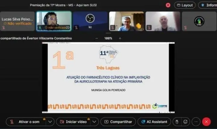Saúde de Três Lagoas conquista 1º lugar estadual na Mostra “MS, Aqui Tem SUS” e representará Mato Grosso do Sul em etapa nacional